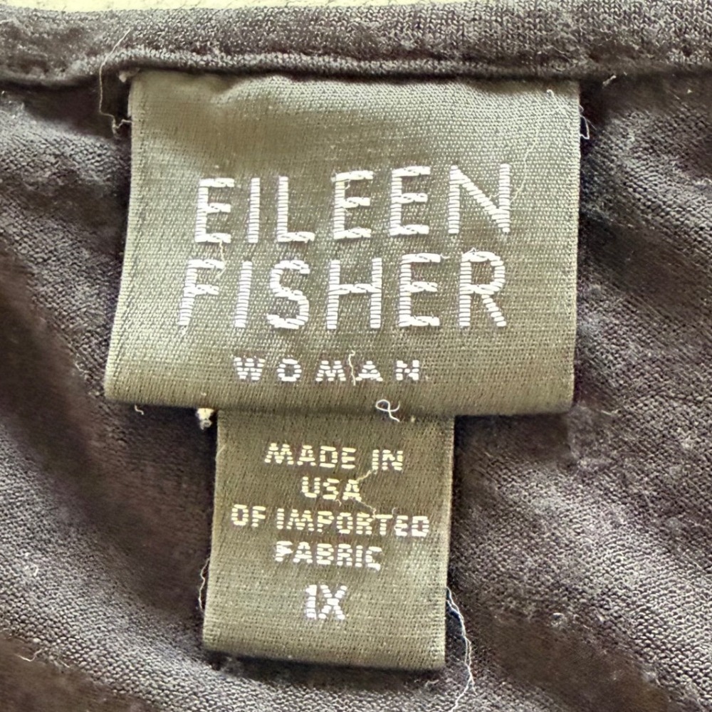 Eileen Fisher Black Rayon Lycra Scoop Neck‎ Long Sleeve Base Layer Top 1X - Picture 4 of 8
